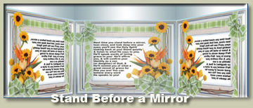 Stand before a mirror